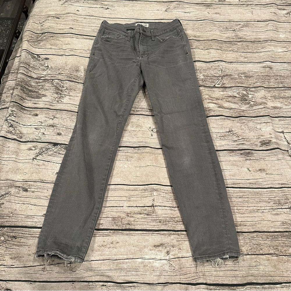 Madewell High Riser Skinny in Washed Grey With Light Distressing Size 28